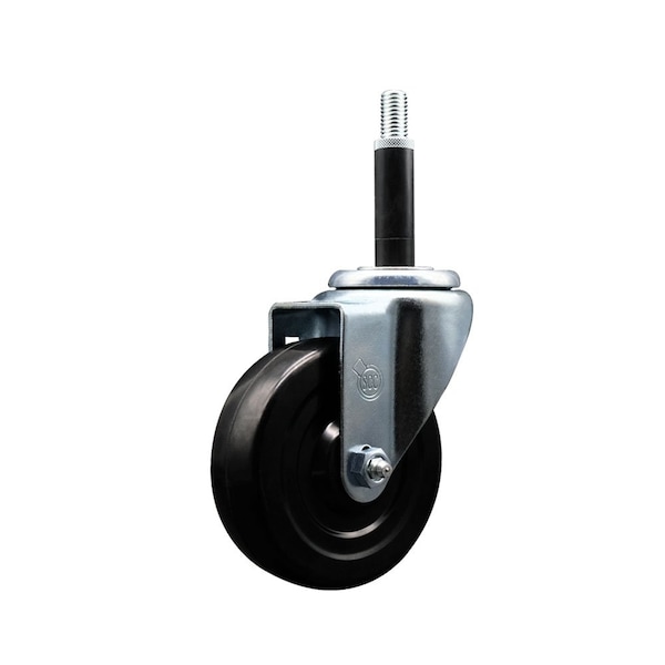 4'' Soft Rubber Wheel Swivel 3/4'' Expanding Stem Caster